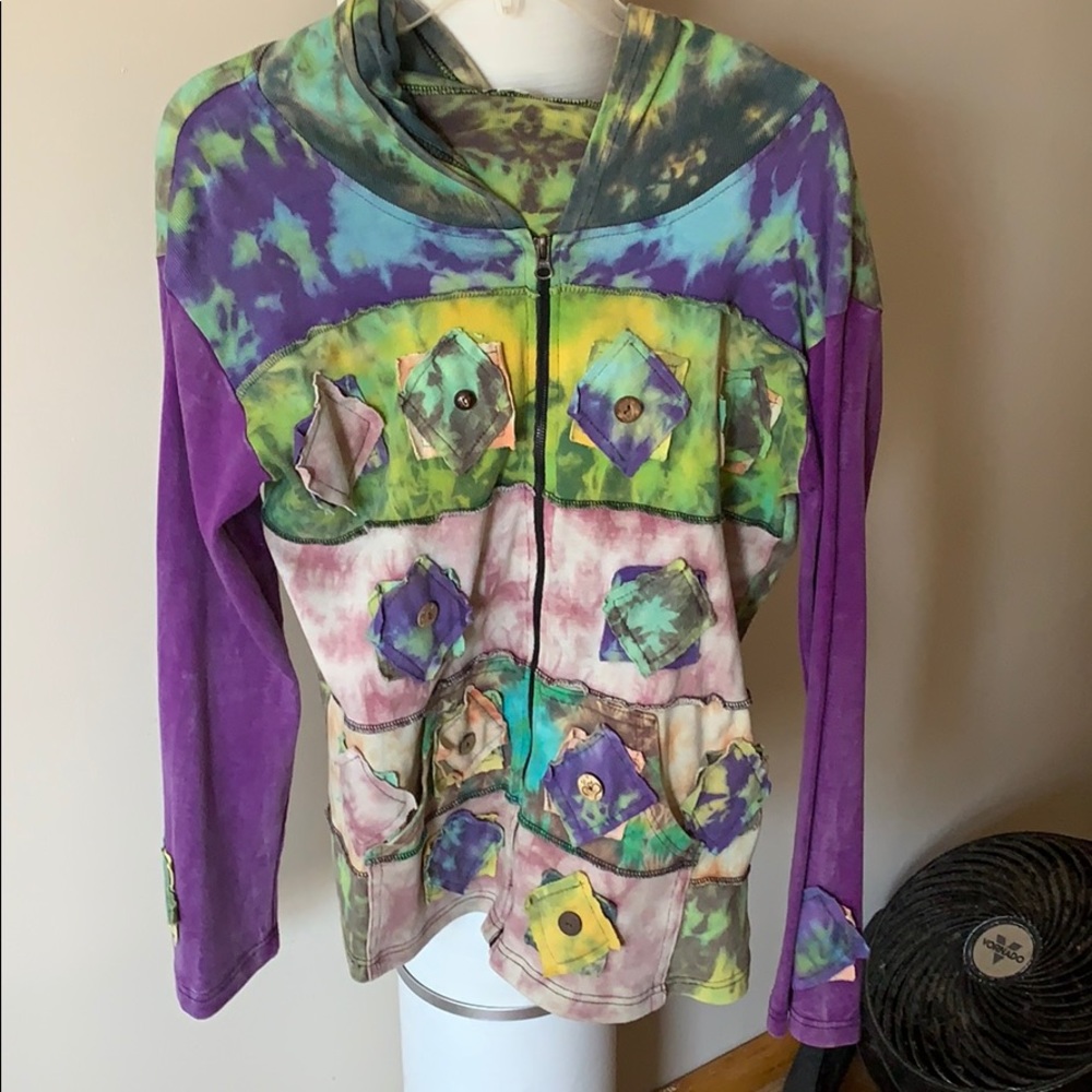 Tye dye boho hoodie